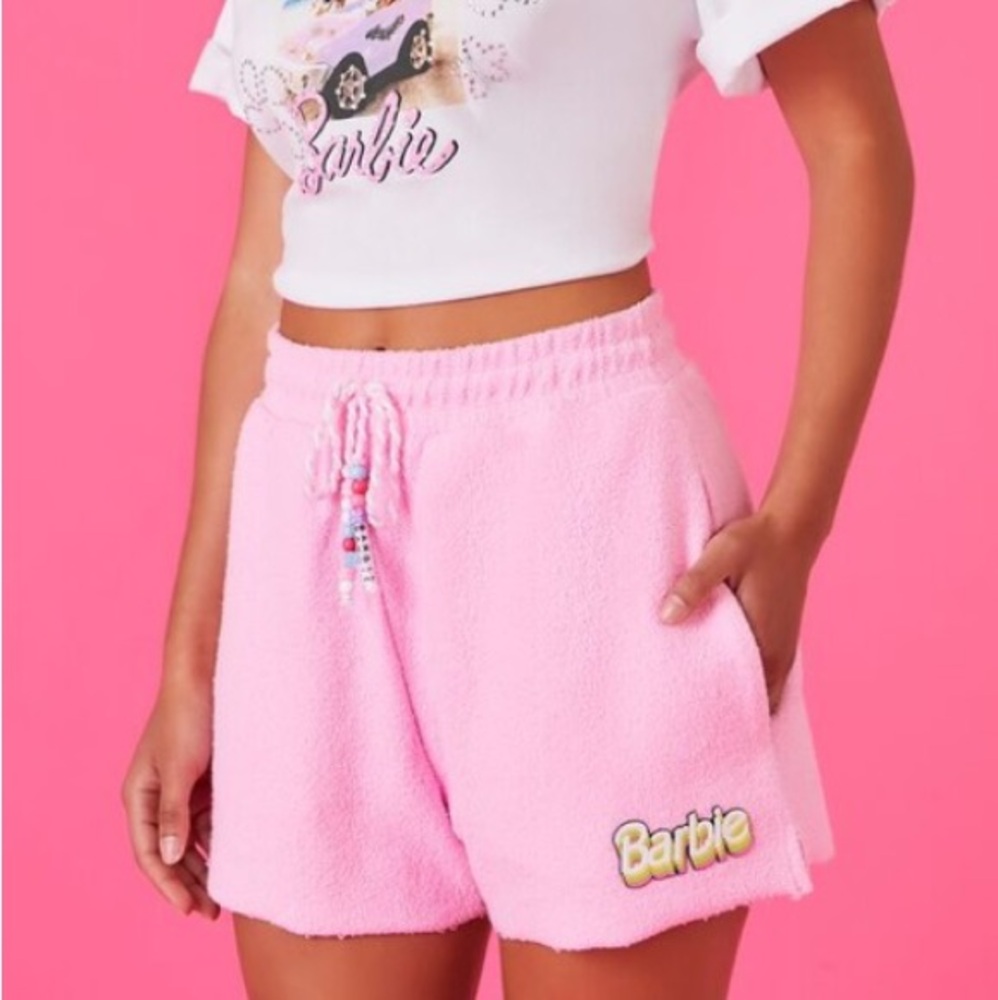 Forever 21 Barbie Beaded French Terry Shorts Juniors Large